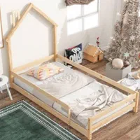 تخت چوبی کودک نوجوان مدل خورشید