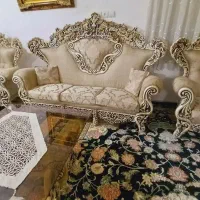 مبلمان شاه نشین کلاف درشت و شیک( در حد نونو )|مبلمان خانگی و میز عسلی|بروجرد, |دیوار
