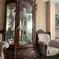 ویترین و بوفه منبت کاری شده چوب اصل