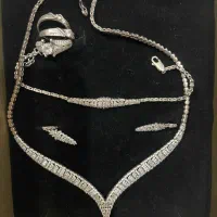 سرویس نقره با ست حلقه و حلقه نشون و انگشترنقره