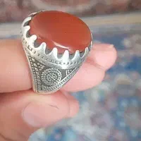 انگشتر نقره با عقیق یمن