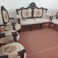 مبل ۹ نفره کلاسیک سالم وتمیز|مبلمان خانگی و میز عسلی|لنجان, |دیوار
