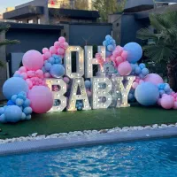 دکور تعیین جنسیت بادکنک آرایی|خدمات پذیرایی، مراسم|اصفهان, ارغوانیه|دیوار