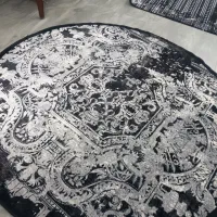 گلیم فرش گرد قطر۱۵۰ و ۱در۱ونیم