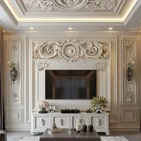 طراحی و ساخت Tv Wall نئوکلاسیک اقساط|خدمات پیشه و مهارت|اراک, |دیوار