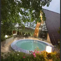 کلبه سوییسی دو خواب جکوزی دارباویوی برکه کد 71