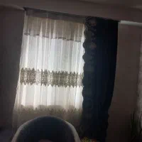 پرده پذیرایی دو تکه به همراه دکور مخمل|پرده، رانر، رومیزی|تهران, اتابک|دیوار