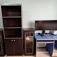 سرویس کامل کتابخانه و بوفه چوبی میز کامپیوتر کمد|میز تحریر و کامپیوتر|تهران, دولتخواه جنوبی|دیوار