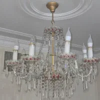 یک جفت لوستر کریستالی ۸ شاخه|لوستر و چراغ آویز|تهران, ستارخان|دیوار