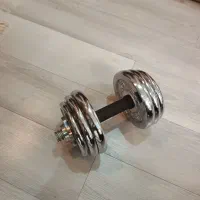 یک عدد دمبل استیل روکش کروم خارجی ۱۰ کیلویی