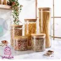 5عدد بانکه پیرکس درب بامبو مطابق عکس