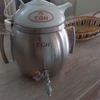 کتری استیل شیر دار همراه با قوری چینی|قوری، کتری، قهوهساز دستی|تهران, مختاری|دیوار