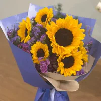 دسته گل افتابگردون باگلهای تازه