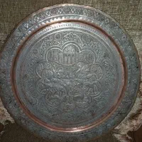 سینی مسی قدیمی دست ساز