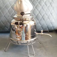کتری استیل شیردار به همراه قوری چینی