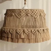 لوستر مکرومه|لوستر و چراغ آویز|باغستان, |دیوار