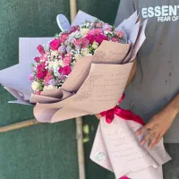 دسته گل رز مینیاتوریو عروس