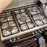 گاز پنج شعله ساتیسان با فر و کباب پز|اجاق گاز و لوازم برقی پخت‌وپز|تهران, نیکنام|دیوار