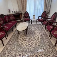 مبلمان 9 نفره چوب گردو در حد نو - پارچه نو|مبلمان خانگی و میز عسلی|تهران, میرداماد|دیوار