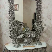 آینه و شمعدان با لوسترو تک شعله دوتا