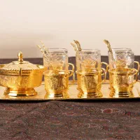 سرویس سماور تزیین برنجی