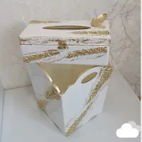 سطل و جا دستمال رزین|صنایع دستی و سایر لوازم تزئینی|قم, شاه سید علی|دیوار