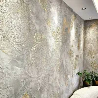 میکروسمنت صخره پتینه وکفپوش کاغذ دیواری وچمن