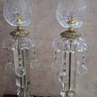 لاله کریستال پایه برنز