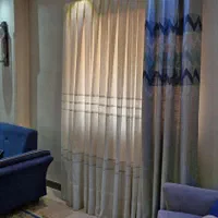 ۳پرده حریر کتان ترک پلیسه شده با والان و آستری