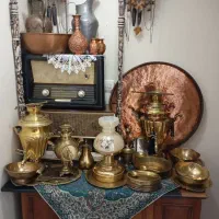 سماور زغالی ولوازم آنتیک وقدیمی عتیقه
