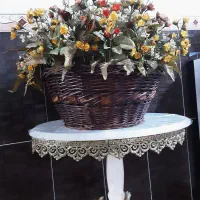 سبد گل زیبا بزرگ|گل مصنوعی|خوی, |دیوار