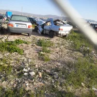 پزو ۴۰۵ نقره ای مدل ۸۹ تصادفی چپی