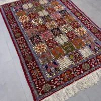 دو ذرع چله ابریشم خشتی|فرش|اراک, |دیوار
