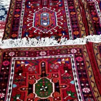 یک جفت فرش کناره دستبافت تازه دپرداخت شده|فرش|میانه, |دیوار