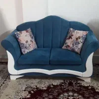 فروش مبل هفت نفره به همراه میز وست عسلی|مبلمان خانگی و میز عسلی|صحنه, |دیوار