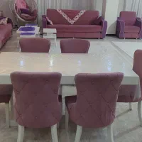 مبل هشت نفره باکس دارتخت شوومیزغذاخوری6نفرمیز عسلی|مبلمان خانگی و میز عسلی|مشگین شهر, |دیوار