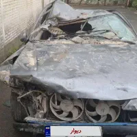 پژو پارس مدل 99 آسیب دیده در جنگ اخیر