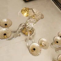 لوستر ۵ شاخه کریستال|لوستر و چراغ آویز|گرگان, |دیوار