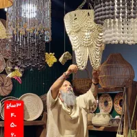 لوستر مهره چوبی|لوستر و چراغ آویز|تهران, تهرانپارس غربی|دیوار