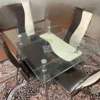 میز غذا خوری چهارنفره|میز و صندلی غذاخوری|امیدیه, |دیوار