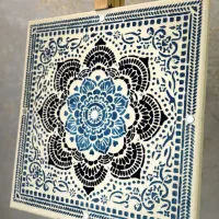 تابلو دکوراتیو با پودر مخمل