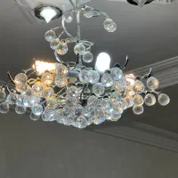 لوستر کروم و کریستال