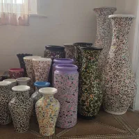 گلدان کاشی کاری