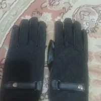 دستکش  چرم داخل خز