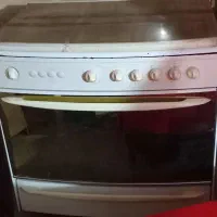 اجاق گاز پنج شعله فر دار شیشه ایی