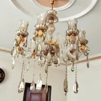 لوستر ۸ شاخه کریستالی