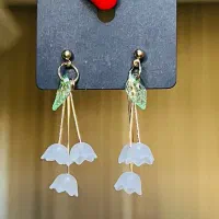 گوشواره طرح گل رنگ‌ ثابت