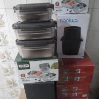 ظروف غذای استیل کوچک و بزرگ|ظروف نگهدارنده، پلاستیکی، یکبارمصرف|مرند, |دیوار