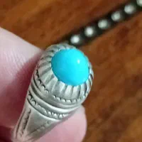 انگشترفیروزه عجمی نیشابورسایزمدیوم پشت صابونی|جواهرات|گرگان, |دیوار