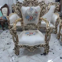 مبل مصری هفت نفره خفاشی تمام چوب راش گرجستان